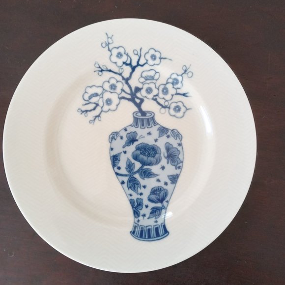 Fitz & Floyd Chinoiserie In Glaze Blue Salad Plates, Set of 4 - Picture 4 of 7